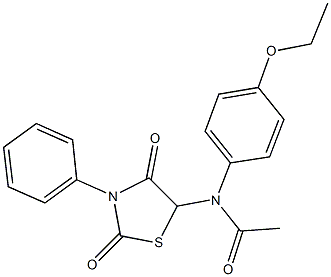 N-(2,4-dioxo-3-phenyl-1,3-thiazolidin-5-yl)-N-(4-ethoxyphenyl)acetamide Structure