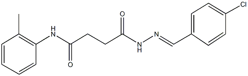 4-[2-(4-chlorobenzylidene)hydrazino]-N-(2-methylphenyl)-4-oxobutanamide Structure