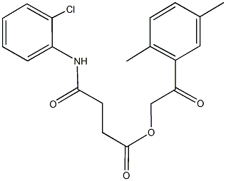 2-(2,5-dimethylphenyl)-2-oxoethyl 4-(2-chloroanilino)-4-oxobutanoate 化学構造式