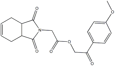 2-(4-methoxyphenyl)-2-oxoethyl (1,3-dioxo-1,3,3a,4,7,7a-hexahydro-2H-isoindol-2-yl)acetate,348115-53-7,结构式