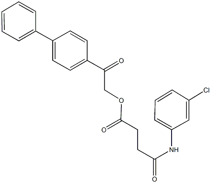 2-[1,1'-biphenyl]-4-yl-2-oxoethyl 4-(3-chloroanilino)-4-oxobutanoate Structure