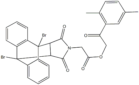 348116-98-3 2-(2,5-dimethylphenyl)-2-oxoethyl (1,8-dibromo-16,18-dioxo-17-azapentacyclo[6.6.5.0~2,7~.0~9,14~.0~15,19~]nonadeca-2,4,6,9,11,13-hexaen-17-yl)acetate