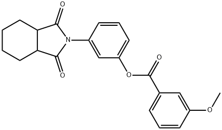 3-(1,3-dioxooctahydro-2H-isoindol-2-yl)phenyl 3-methoxybenzoate Structure