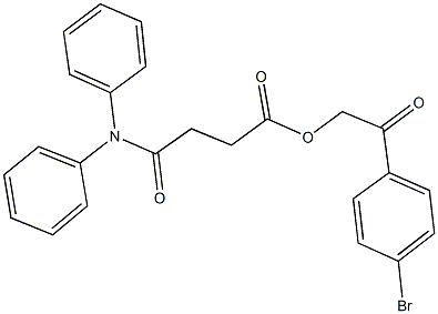 2-(4-bromophenyl)-2-oxoethyl 4-(diphenylamino)-4-oxobutanoate|