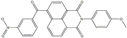 6-{3-nitrobenzoyl}-2-(4-methoxyphenyl)-1H-benzo[de]isoquinoline-1,3(2H)-dione,348125-35-9,结构式