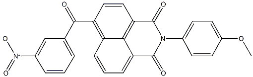 6-{3-nitrobenzoyl}-2-(4-methoxyphenyl)-1H-benzo[de]isoquinoline-1,3(2H)-dione 化学構造式