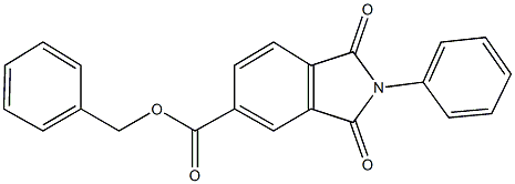 benzyl 1,3-dioxo-2-phenyl-5-isoindolinecarboxylate 化学構造式