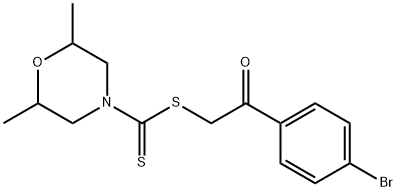 2-(4-bromophenyl)-2-oxoethyl 2,6-dimethyl-4-morpholinecarbodithioate|