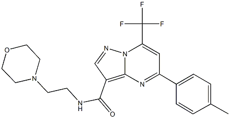5-(4-methylphenyl)-N-[2-(4-morpholinyl)ethyl]-7-(trifluoromethyl)pyrazolo[1,5-a]pyrimidine-3-carboxamide,348151-01-9,结构式