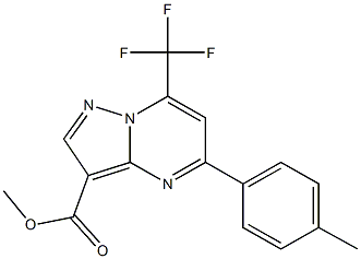 methyl 5-(4-methylphenyl)-7-(trifluoromethyl)pyrazolo[1,5-a]pyrimidine-3-carboxylate 化学構造式