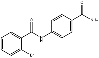 N-[4-(aminocarbonyl)phenyl]-2-bromobenzamide 结构式