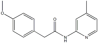 2-(4-methoxyphenyl)-N-(4-methylpyridin-2-yl)acetamide 化学構造式