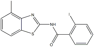 2-iodo-N-(4-methyl-1,3-benzothiazol-2-yl)benzamide Struktur