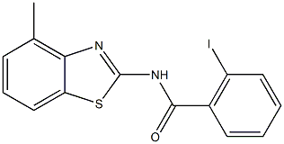 2-iodo-N-(4-methyl-1,3-benzothiazol-2-yl)benzamide Structure