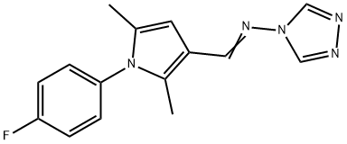 N-{[1-(4-fluorophenyl)-2,5-dimethyl-1H-pyrrol-3-yl]methylene}-N-(4H-1,2,4-triazol-4-yl)amine,348577-07-1,结构式