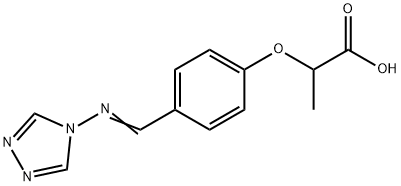 2-{4-[(4H-1,2,4-triazol-4-ylimino)methyl]phenoxy}propanoic acid Structure