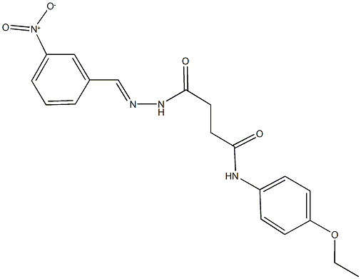 N-(4-ethoxyphenyl)-4-(2-{3-nitrobenzylidene}hydrazino)-4-oxobutanamide Structure