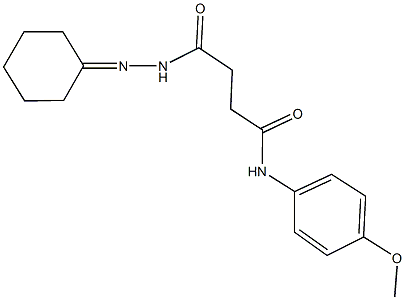 348588-99-8 4-(2-cyclohexylidenehydrazino)-N-(4-methoxyphenyl)-4-oxobutanamide