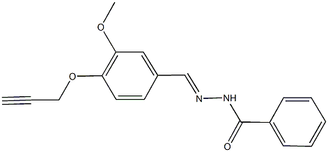 N'-[3-methoxy-4-(2-propynyloxy)benzylidene]benzohydrazide,348592-17-6,结构式