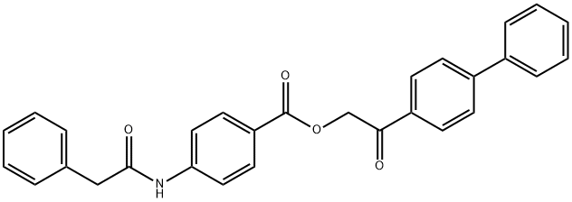 2-[1,1'-biphenyl]-4-yl-2-oxoethyl 4-[(phenylacetyl)amino]benzoate Structure