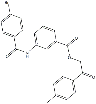 2-(4-methylphenyl)-2-oxoethyl 3-[(4-bromobenzoyl)amino]benzoate Struktur