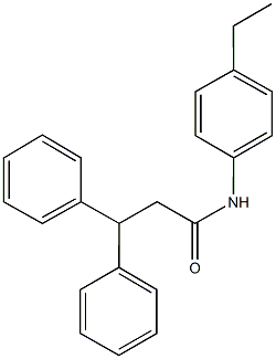 N-(4-ethylphenyl)-3,3-diphenylpropanamide Struktur