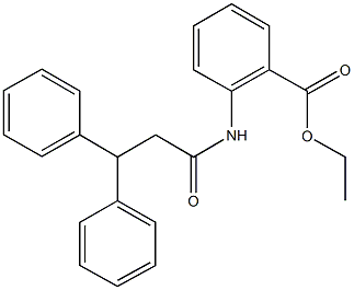 ethyl 2-[(3,3-diphenylpropanoyl)amino]benzoate 化学構造式
