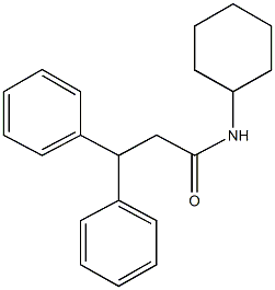 N-cyclohexyl-3,3-diphenylpropanamide Struktur