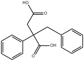 2-ベンジル-2-フェニルこはく酸 化学構造式
