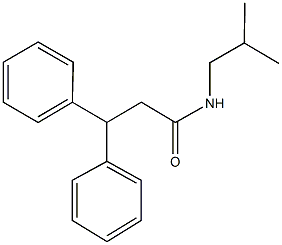 N-isobutyl-3,3-diphenylpropanamide Structure