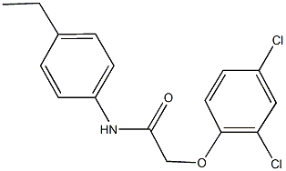 2-(2,4-dichlorophenoxy)-N-(4-ethylphenyl)acetamide,349089-95-8,结构式