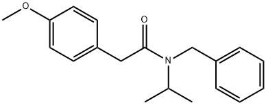 N-benzyl-N-isopropyl-2-(4-methoxyphenyl)acetamide Struktur
