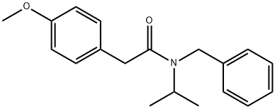 N-benzyl-N-isopropyl-2-(4-methoxyphenyl)acetamide 化学構造式