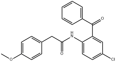 N-(2-benzoyl-4-chlorophenyl)-2-(4-methoxyphenyl)acetamide Struktur