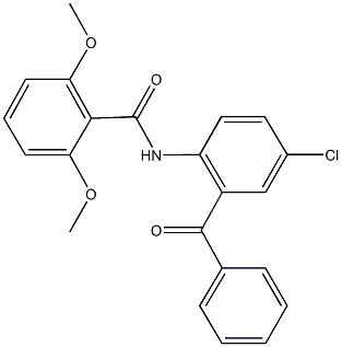 N-(2-benzoyl-4-chlorophenyl)-2,6-dimethoxybenzamide,349095-25-6,结构式