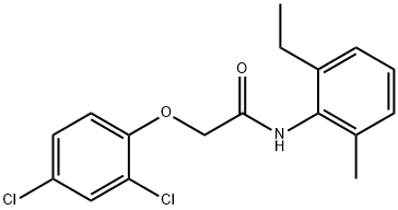 2-(2,4-dichlorophenoxy)-N-(2-ethyl-6-methylphenyl)acetamide 化学構造式