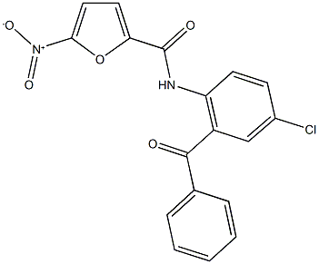 N-(2-benzoyl-4-chlorophenyl)-5-nitro-2-furamide 化学構造式