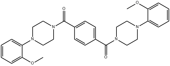 1-(2-methoxyphenyl)-4-(4-{[4-(2-methoxyphenyl)-1-piperazinyl]carbonyl}benzoyl)piperazine Structure