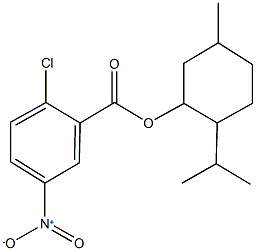 2-isopropyl-5-methylcyclohexyl 2-chloro-5-nitrobenzoate Structure