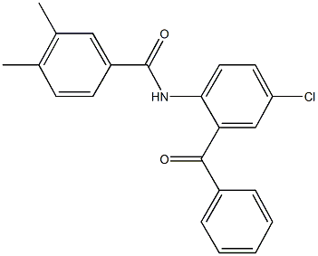 N-(2-benzoyl-4-chlorophenyl)-3,4-dimethylbenzamide Structure