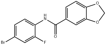 N-(4-bromo-2-fluorophenyl)-1,3-benzodioxole-5-carboxamide Structure