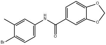 N-(4-bromo-3-methylphenyl)-1,3-benzodioxole-5-carboxamide Structure