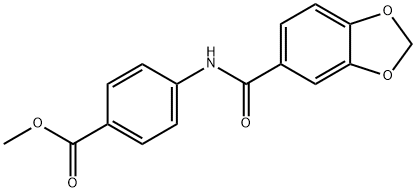 methyl 4-[(1,3-benzodioxol-5-ylcarbonyl)amino]benzoate Structure