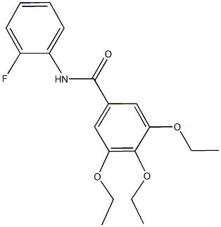 3,4,5-triethoxy-N-(2-fluorophenyl)benzamide 化学構造式