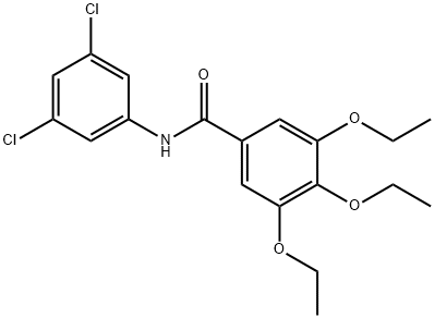 N-(3,5-dichlorophenyl)-3,4,5-triethoxybenzamide 化学構造式