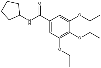 N-cyclopentyl-3,4,5-triethoxybenzamide Struktur