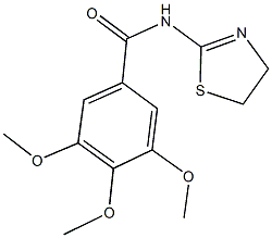 N-(4,5-dihydro-1,3-thiazol-2-yl)-3,4,5-trimethoxybenzamide,349116-81-0,结构式