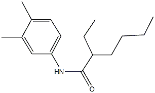 N-(3,4-dimethylphenyl)-2-ethylhexanamide Struktur