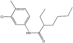 N-(3-chloro-4-methylphenyl)-2-ethylhexanamide Struktur