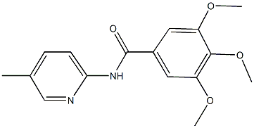 3,4,5-trimethoxy-N-(5-methyl-2-pyridinyl)benzamide Struktur